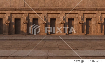 Egyptian Palace 3D Illustration Fantasy Old Kingdom 82463790