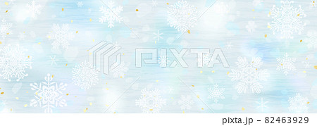 雪の結晶とスモーキーなブルーグレーの背景のイラスト素材 雪の結晶とスモーキーなブルーグレーの背景のイラスト素材