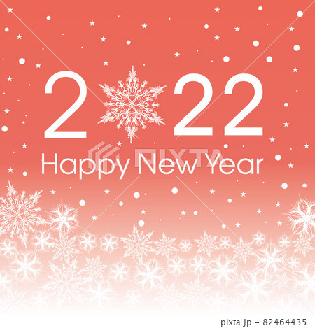 2022 Happy New Year card template. Design patern snowflakes white and pink color. Vector illustration. 82464435