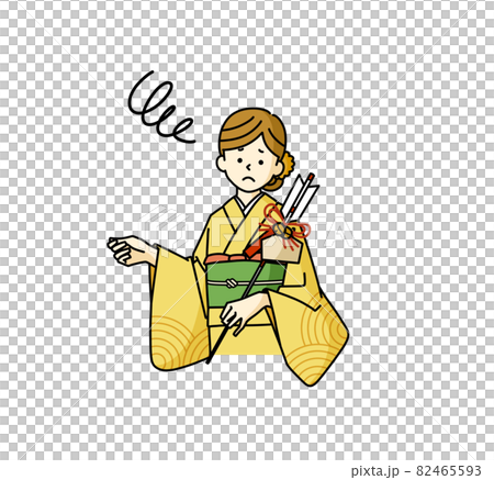 一個穿著和服的女人遇到麻煩 82465593