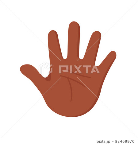 Human hand. The palm is like a sense organ. Part of the body. The organ of touch. Vector illustration isolated on white background in hand drawn style 82469970