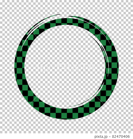 Checkered Japanese-style circular frame material Checkered Japanese-style circular frame material 82470406