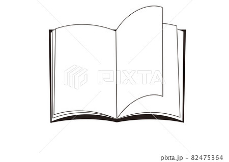 ノート 読書 勉強 日記イメージ のイラスト素材