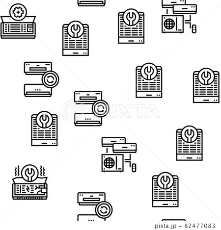 Conditioning System Electronics Vector Seamless Pattern 82477083
