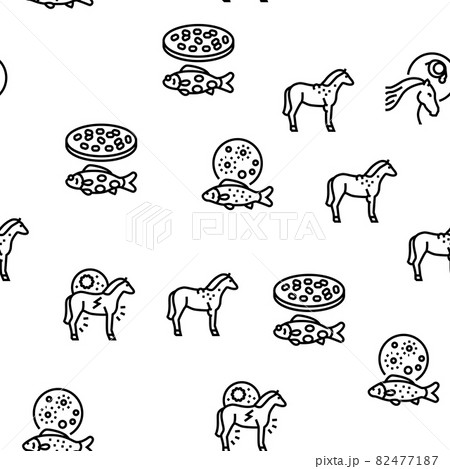 Pet Disease Ill Health Problem Vector Seamless Pattern 82477187
