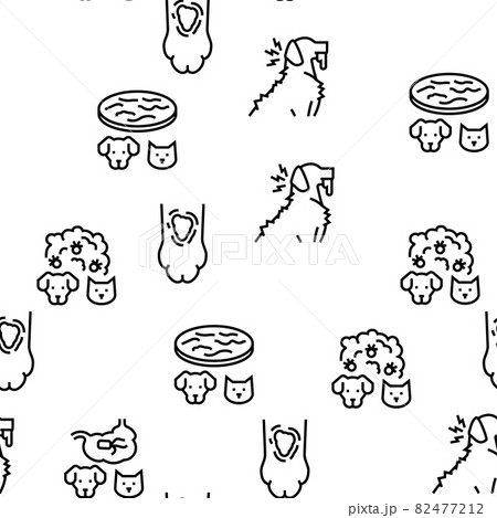 Pet Disease Ill Health Problem Vector Seamless Pattern 82477212