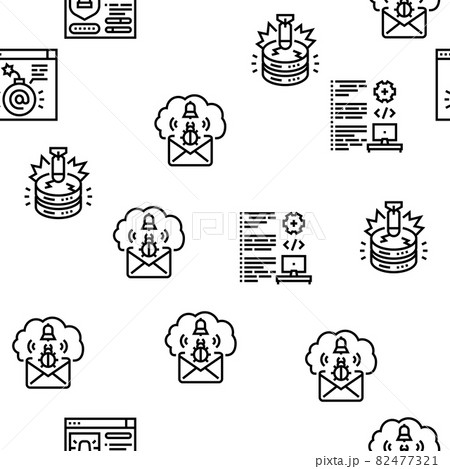 Cyber Security System Technology Vector Seamless Pattern 82477321