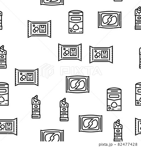 Detergent Organic Laundry Soap Vector Seamless Pattern 82477428