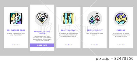 Resin Art Creation Onboarding Icons Set Vector 82478256