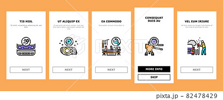 Car Painting Service Onboarding Icons Set Vector Car Painting Service Onboarding Icons Set Vector 82478429