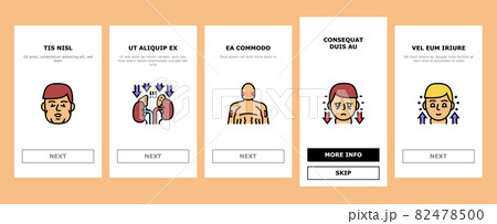 Endocrinology Medical Disease Onboarding Icons Set Vector 82478500