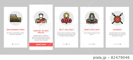 Ancient Rome Antique History Onboarding Icons Set Vector Ancient Rome Antique History Onboarding Icons Set Vector 82479046