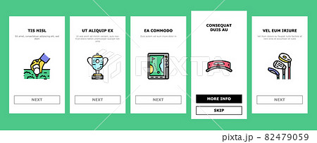 Golf Sportive Game On Playground Onboarding Icons Set Vector Golf Sportive Game On Playground Onboarding Icons Set Vector 82479059