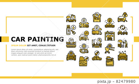 Car Painting Service Landing Header Vector Car Painting Service Landing Header Vector 82479980