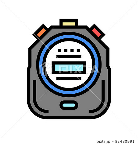 stopwatch device color icon vector illustration 82480991