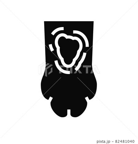 ringworm animal paw glyph icon vector illustration 82481040