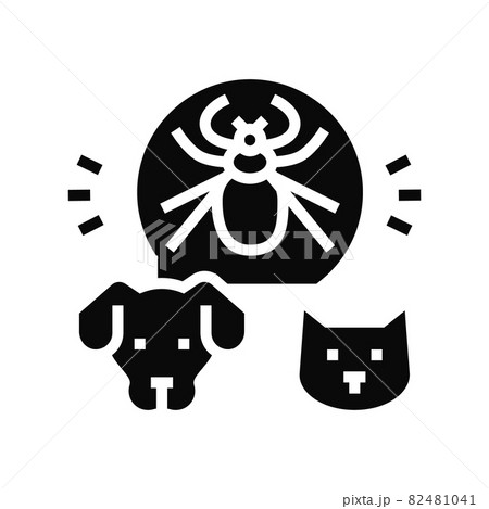 mite on animal body glyph icon vector illustration 82481041