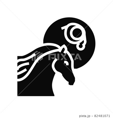 leptospirosis horse glyph icon vector illustration 82481071