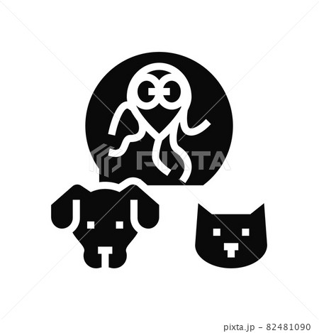 giardiasis pet disease glyph icon vector illustration 82481090