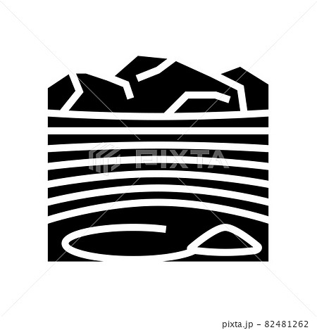 opencast goldmine glyph icon vector illustration 82481262