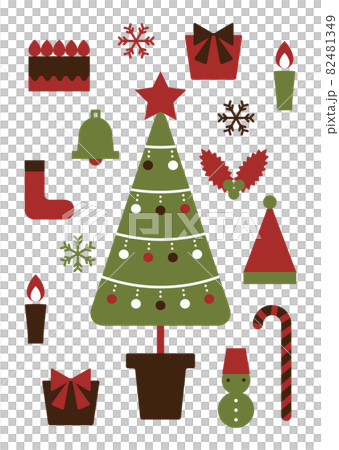 Christmas tree and decoration illustration 82481349