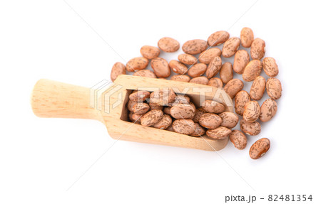 Pile of pinto beans isolated on white background. 82481354