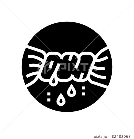 squeezing wet clothes glyph icon vector illustration 82482068