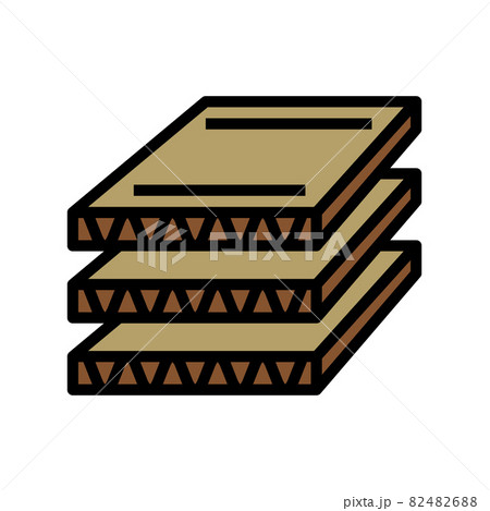 cardboard layers color icon vector illustration 82482688