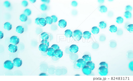 Macro shot of hydrogel balls in freeze motion. Macro shot of hydrogel balls in freeze motion. 82483171