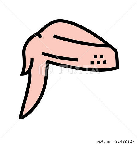 wing 2 joint chicken color icon vector illustration 82483227