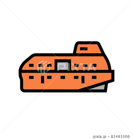 lifeboat boat color icon vector illustration lifeboat boat color icon vector illustration 82483306