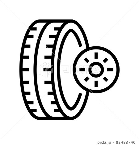summer season tires line icon vector illustration summer season tires line icon vector illustration 82483740