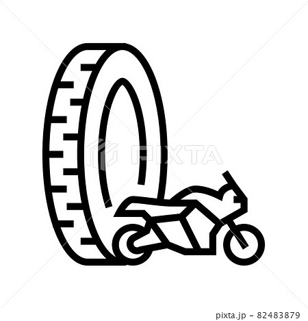 motorcycle tires line icon vector illustration motorcycle tires line icon vector illustration 82483879