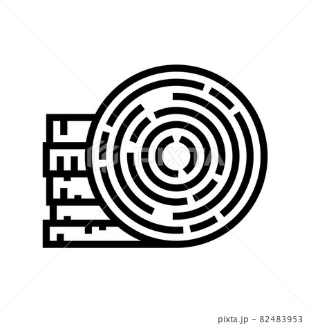 round wood line icon vector illustration round wood line icon vector illustration 82483953