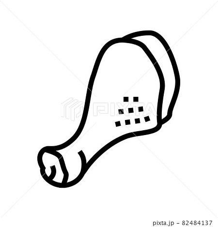 drumstick chicken line icon vector illustration drumstick chicken line icon vector illustration 82484137