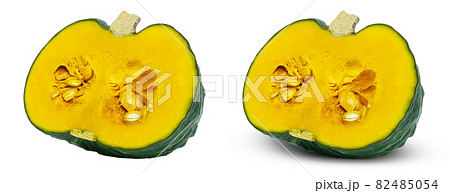 かぼちゃ カボチャ 南瓜 イラスト リアル 断面 82485054