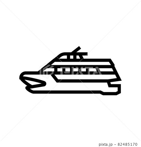 catamaran boat line icon vector illustration catamaran boat line icon vector illustration 82485170