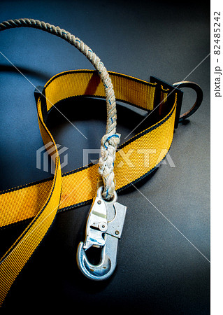 Hook and rope with Yellow belt of Safety Equipment 82485242