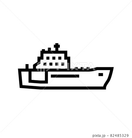 navy boat line icon vector illustration 82485329