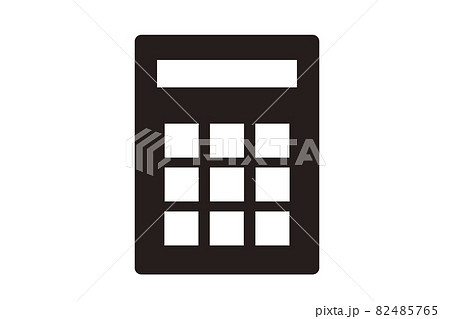 電卓のアイコン。シンプルな電卓のイラスト。 82485765