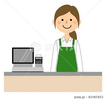 女性店員 レジ 女性店員 レジ 82485852
