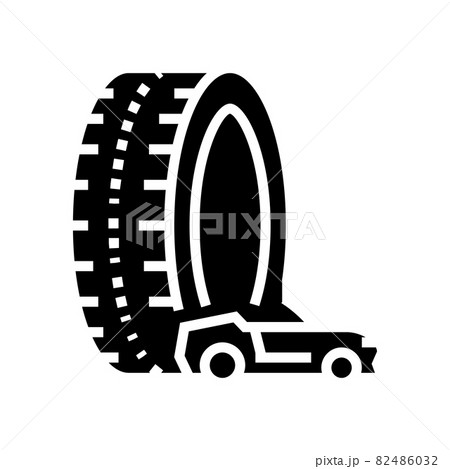 high performance tires glyph icon vector illustration 82486032
