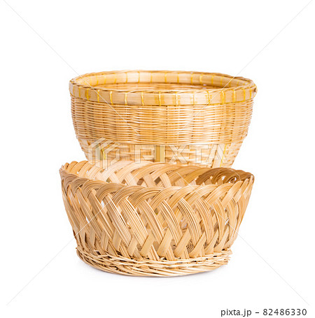 bamboo basket isolated on white bamboo basket isolated on white 82486330