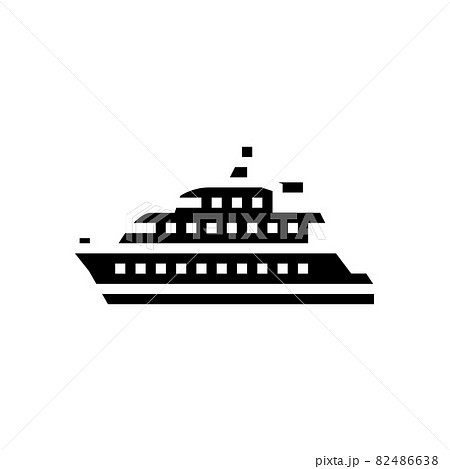 motor yacht boat glyph icon vector illustration 82486638