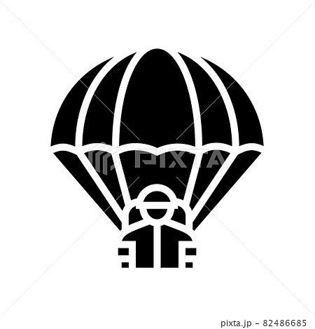 parachute soldier glyph icon vector illustration parachute soldier glyph icon vector illustration 82486685