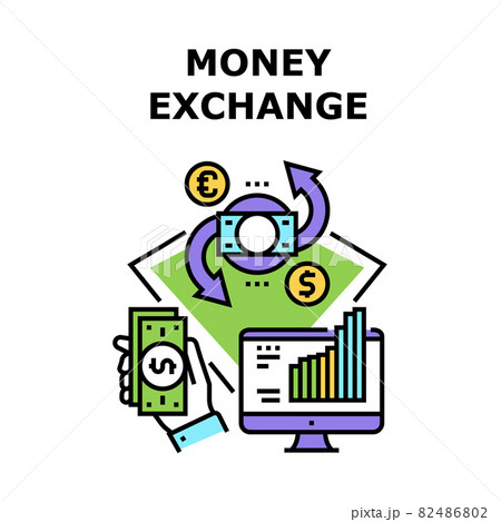 Money Exchange Vector Concept Color Illustration 82486802