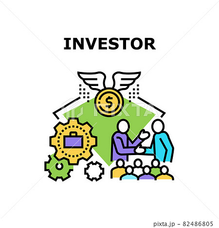 Investor Businessman Concept Color Illustration 82486805