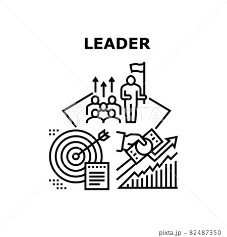 Financial Leader Vector Concept Black Illustration Financial Leader Vector Concept Black Illustration 82487350