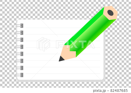 えんぴつとメモ帳のイラスト メモのイメージ ビジネスシーンのイラスト のイラスト素材