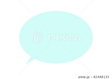 水色の吹き出しのイラスト 男性のセリフのアイコン のイラスト素材 4135